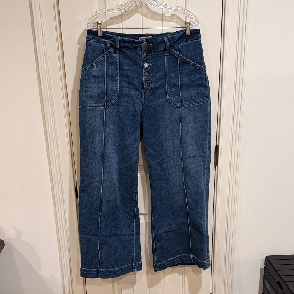 Kut From The Kloth Meg Wide Leg Cropped Denim Jeans - Picture 2 of 6